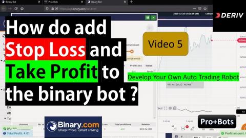 How to add take profit and stop loss to Binary bot